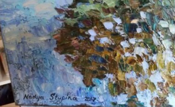 In the shade of  the tree