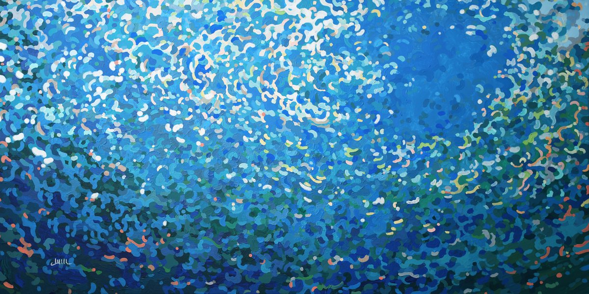 Enchanted Sea, 30 x 60 x 1.5 by Margaret Juul