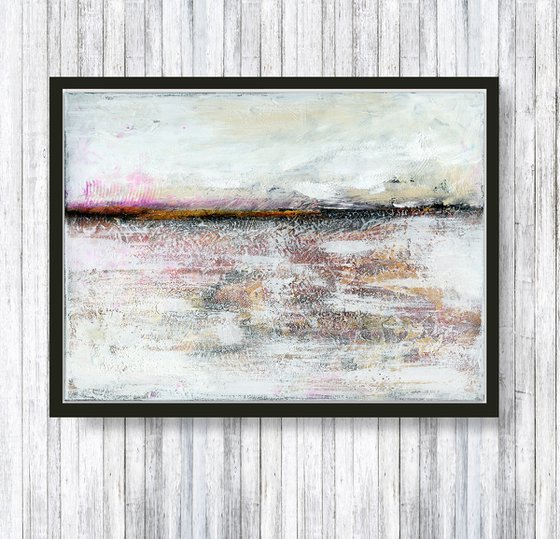 A Tranquil Journey 5 - Textural Abstract Painting by Kathy Morton Stanion