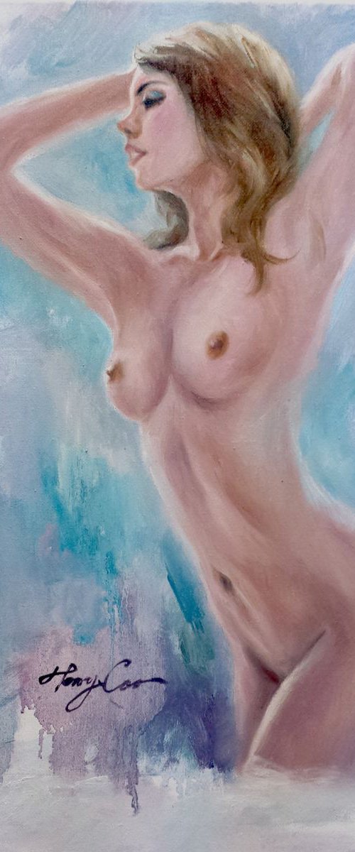 Nude Lady painting #2 by Henry Cao