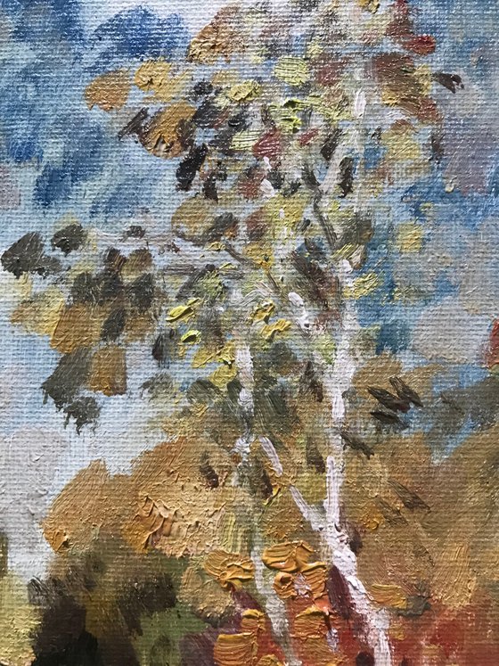 Original Oil Painting Wall Art Signed unframed Hand Made Jixiang Dong Canvas 25cm × 20cm Landscape The Pathways of Mesopotamia Small Impressionism Impasto