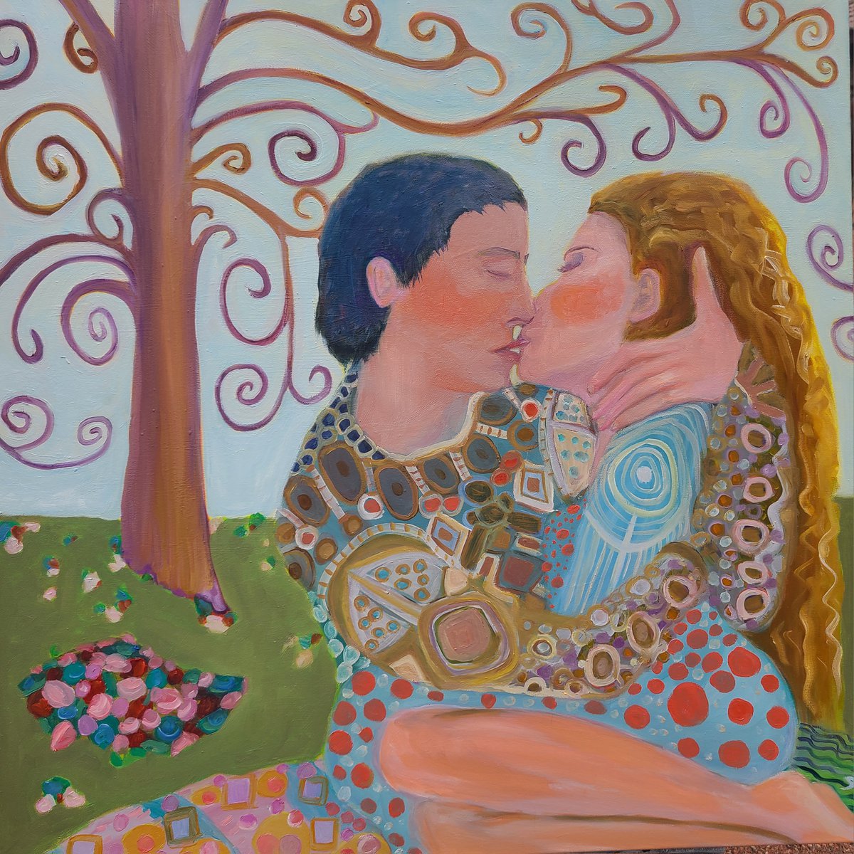 Couple kissing by Stacy Neasham