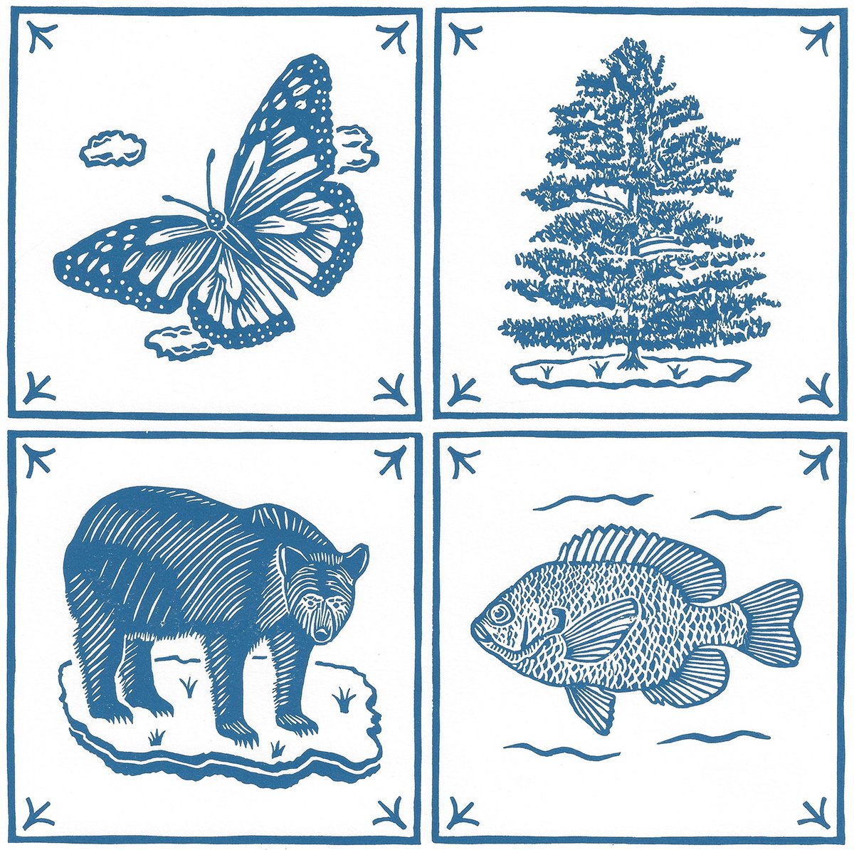 Butterfly/Pine/Bear/Bluegill by Francis Stanton