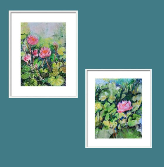 Set of Two Lotus Ponds