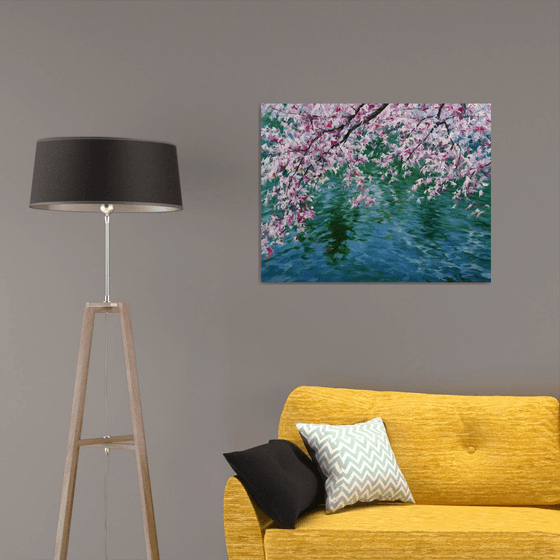 "Flowers over the water"