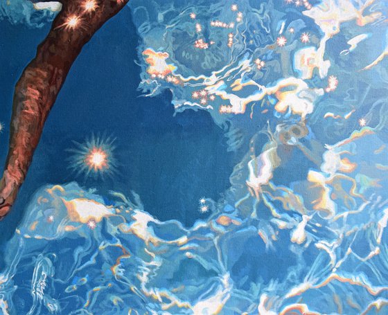 A Dream of Summer II - Large Swimming Painting