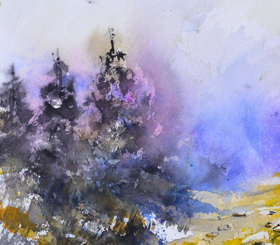 The valley of mists watercolor