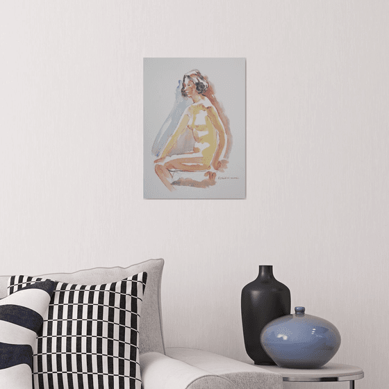 Seated female nude