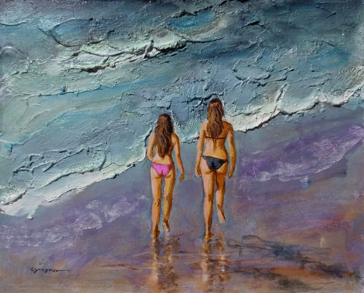 Beach girls by Vishalandra Dakur