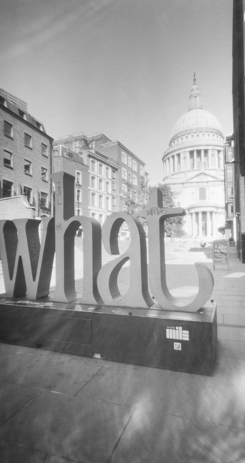 'What', towards St Paul's Cathedral, London by Paula Smith
