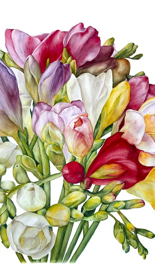Freesia Bouquet by Anna Lyashenko