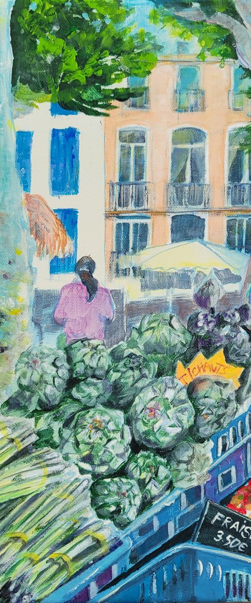 Market in Collioure: Asperges et artichauts by Kathrin Flöge