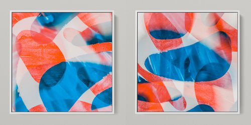 META COLOR XIII - PHOTO ART 150 X 75 CM FRAMED DIPTYCH by Sven Pfrommer