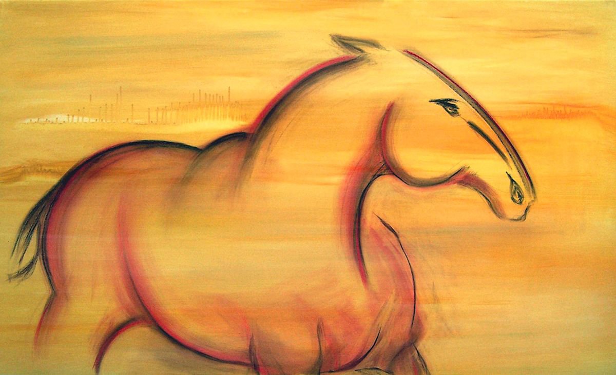 Sunset Horses by Donna Bernstein