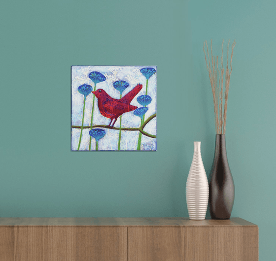 A little red Happiness bird