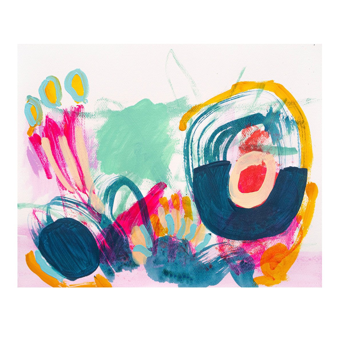 Expressive Landscape Acrylic Painting By Suzie Cumming, 20 X 16", On Top Of The World, Original Artwork