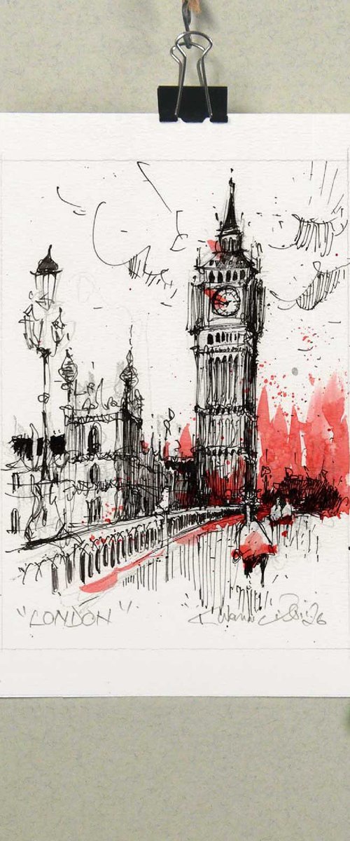 Street scene in London by Marin Victor