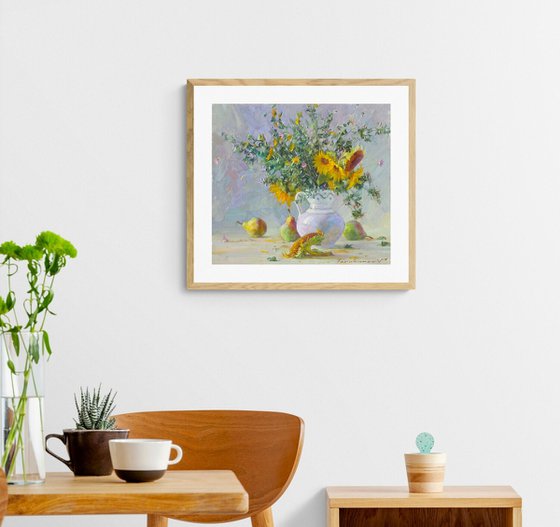Still life with pears