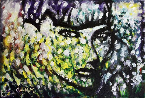 FOLIAR SELF BEAUTY (Foliar Portray) - Illusionary figure-Extracting shapes and forms from Lebanese nature - 60x40.5 cm by Wadih Maalouf