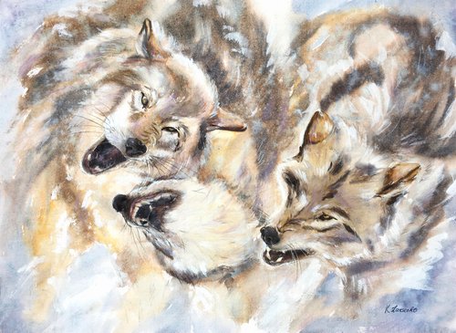 Pack of wolves by Ksenia Lutsenko