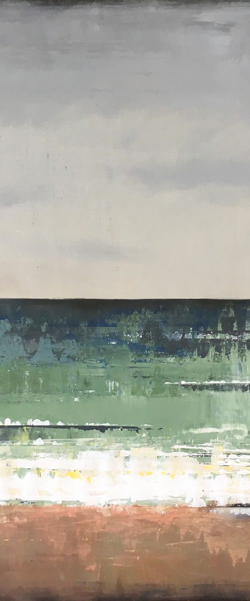 The gray Day on the Ocean 30x40" by Bo Kravchenko by Bo Kravchenko