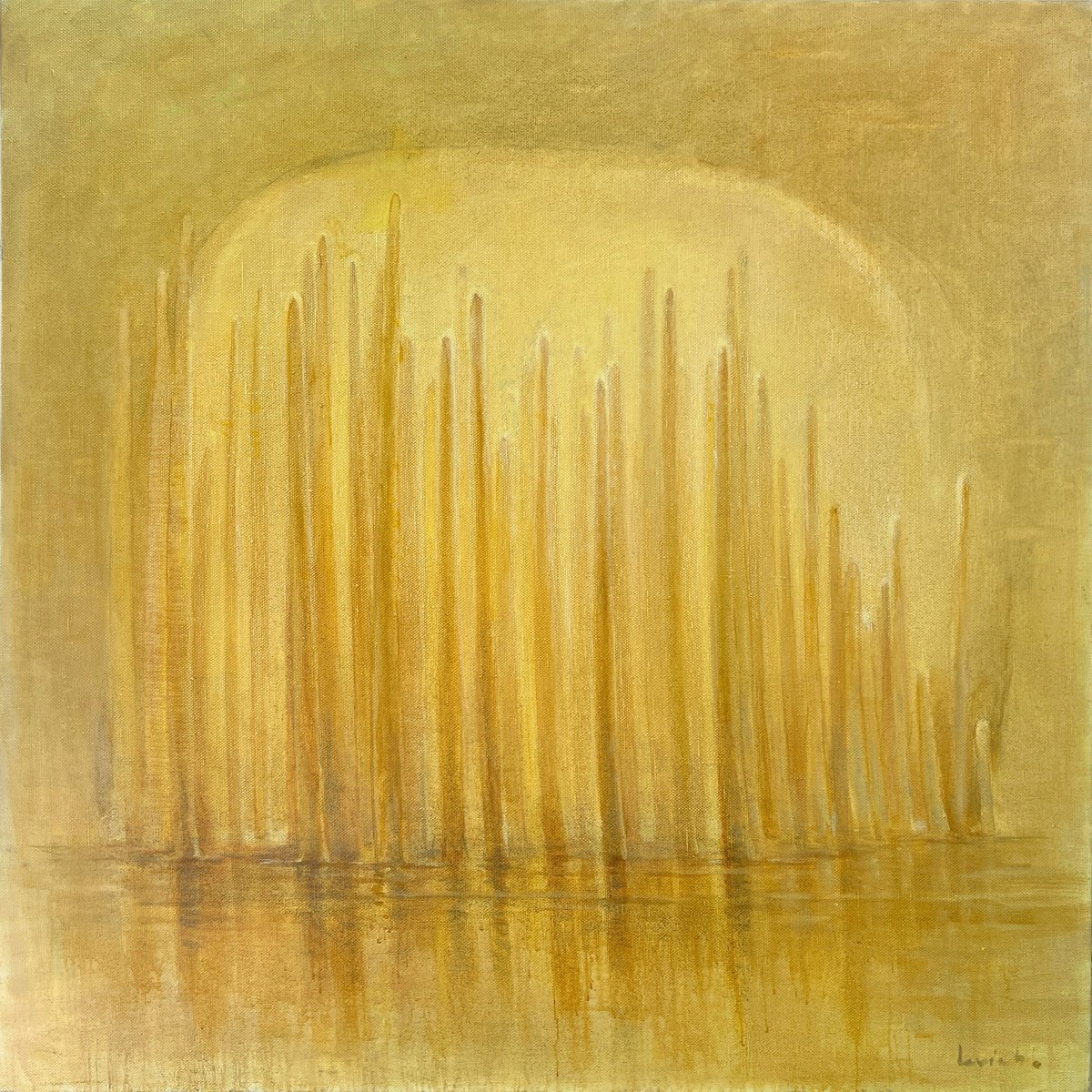 Expressive Abstract Oil Painting By Alexander Levich, 47 X 47, Day Of Mercy, Original Artwork