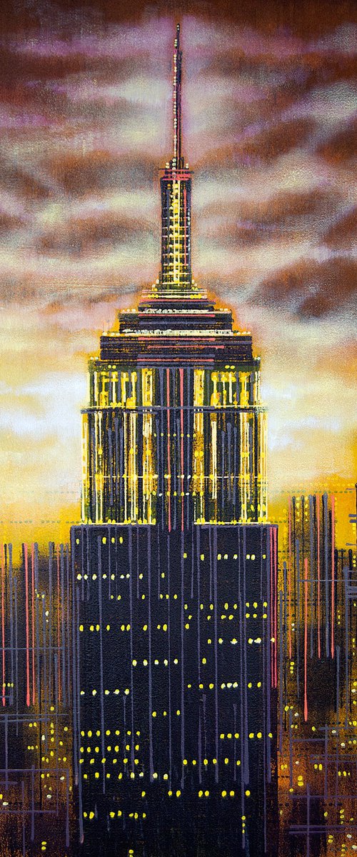 Empire State Building At Sunset by Marc Todd