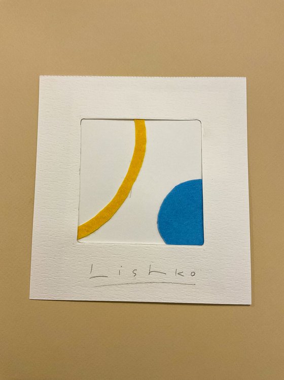 YELLOW AND BLUE 15.5*15 CM / 6,10*5,90 INCH \