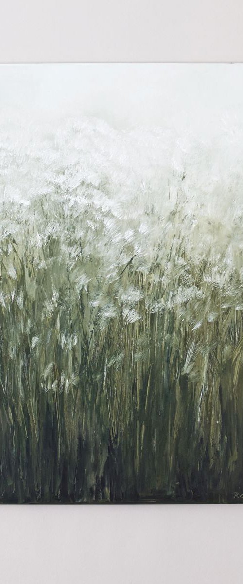 White Flowers in a Field by Renata Retrová