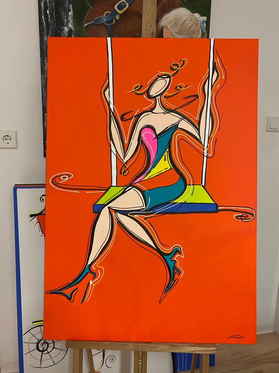 Woman on Swing Eka Peradze Art.