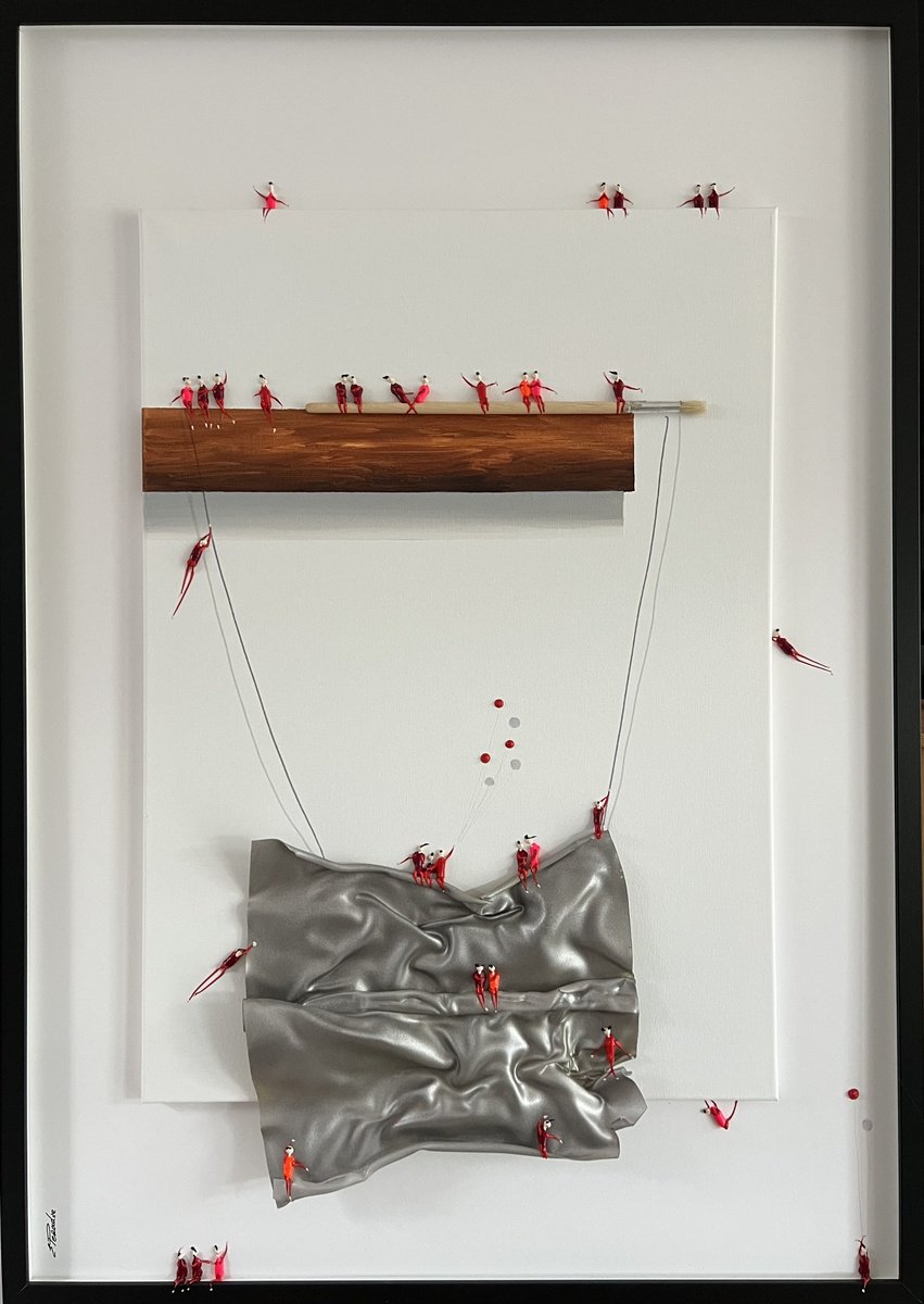 Abstract Portrait Acrylic Painting By Eka Peradze, 21 X 29, Freedom People Eka Peradze, Original Artwork