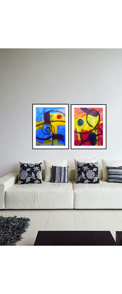 spirale / diptych 39,37 x 25,59 in (100 x 65 cm) by Pierre-Yves Beltran