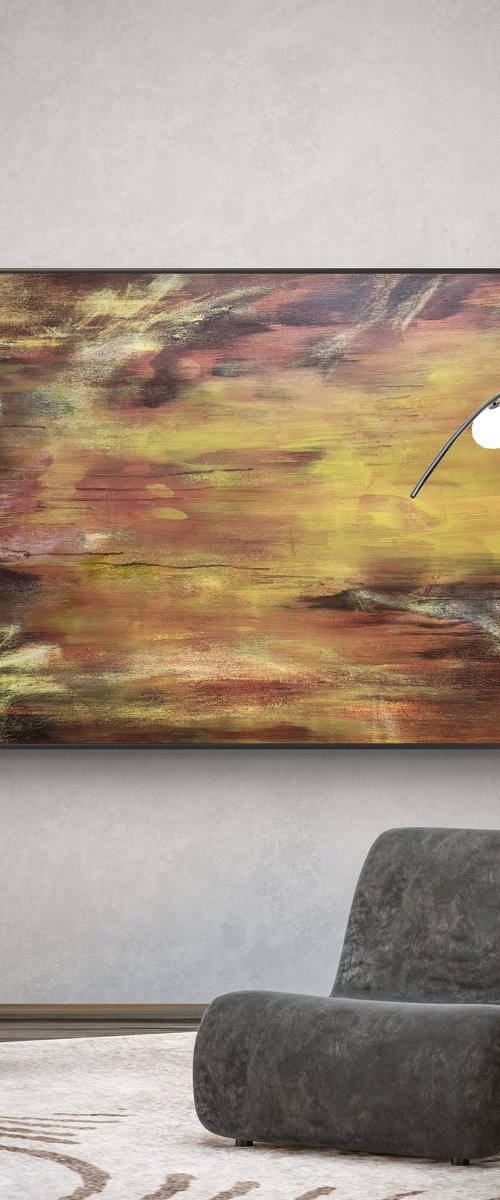SUSPENSION - Contemporary Abstract Painting by Orvvet