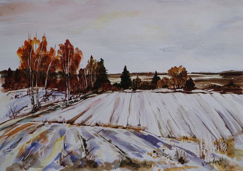 The winter landscape by Beta Sudnikowicz