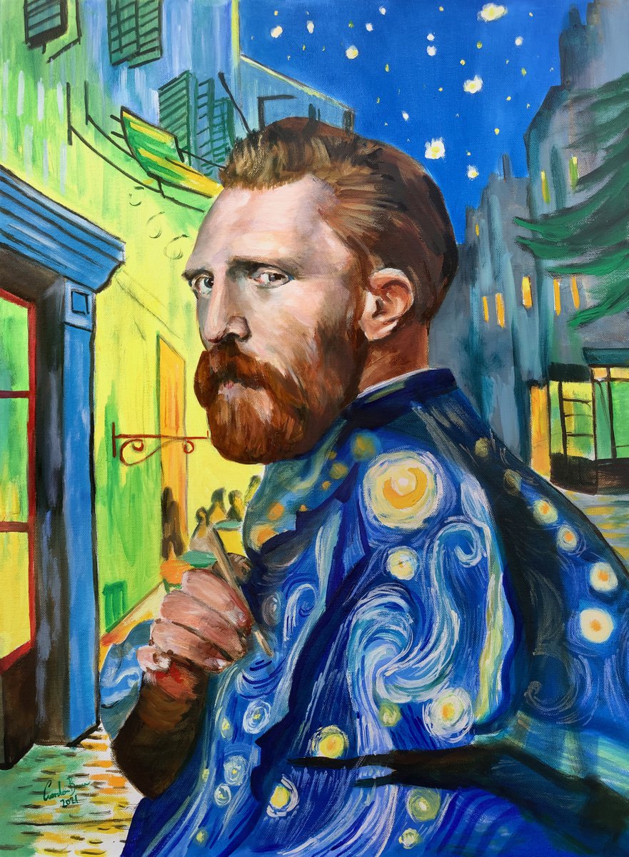 Van Gogh portrait painting by Gordon Bruce