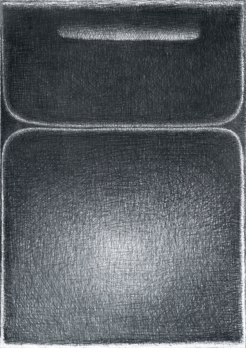 Abstract Pencil Drawing By Oto Macek, 23 X 33", Untitled 3724, Original Artwork