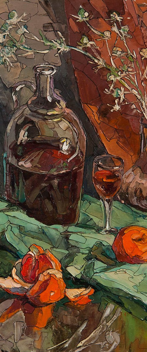 Wine and Mandarin by Sergey Sovkov