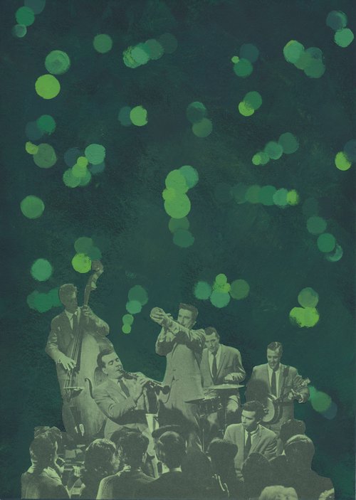 Green Lights on Jazz by Paper Draper