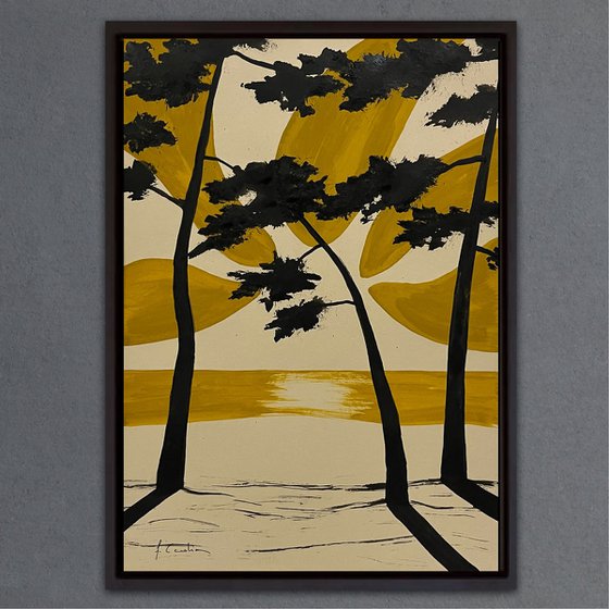 Ocher sun at Cap Coz