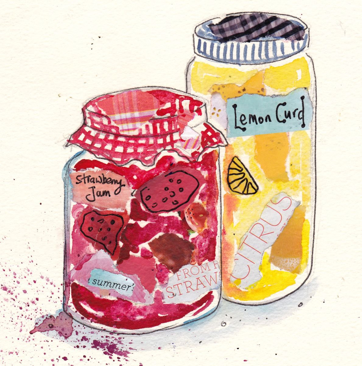 Strawberry Jam and Lemon Curd by Julia Rigby