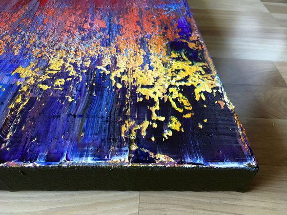 "Sound Wave" - FREE WORLDWIDE SHIPPING - Original Large PMS Oil Painting On Canvas - 48 x 24 inches