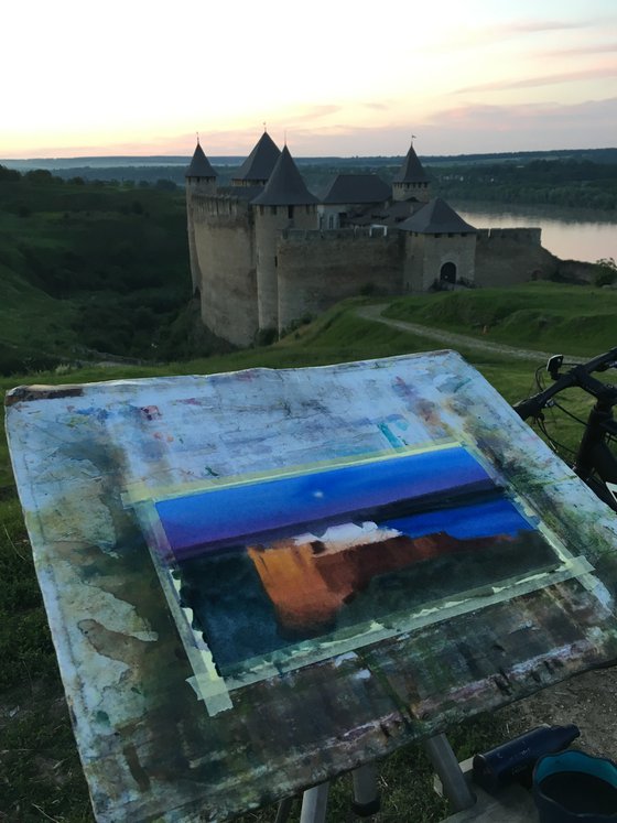 Evening fantasy. Khotyn Fortress