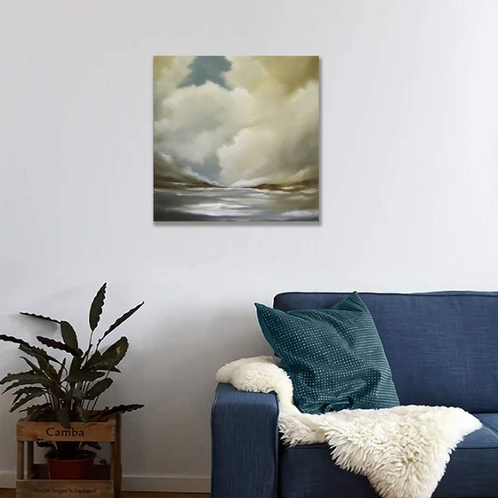 A Home At The End Of The World - Original Seascape Oil Painting on Stretched Canvas