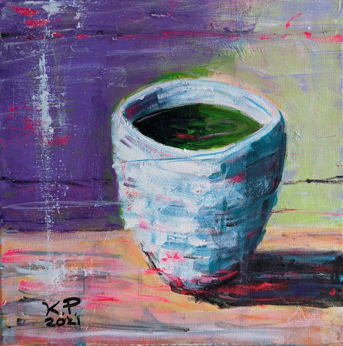 Sencha By Kasia Pawlak, 12 X 12, Artwork For Sale On Artfinder