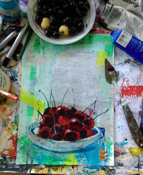 Black cherries by Victoria Cozmolici