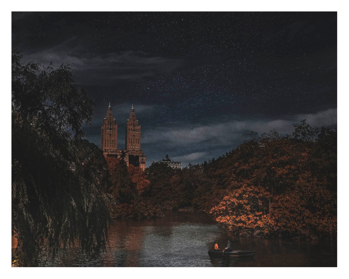 Central Park - 30 x 24- Dusk Series by Brooke T Ryan