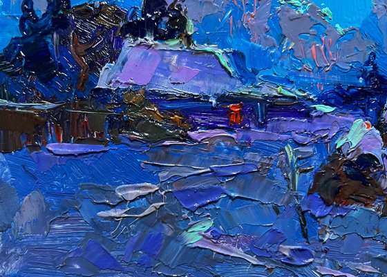 Moonlit winter night