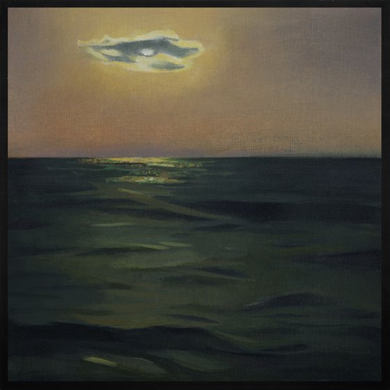 Night cloud over the ocean, Framed