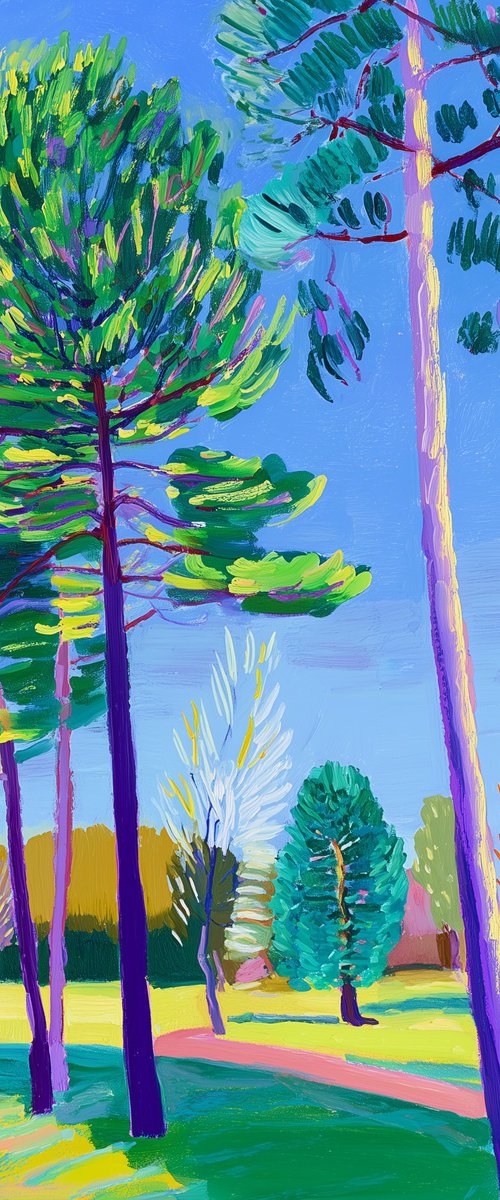 Sunlit Pines by Alina Timoshenko