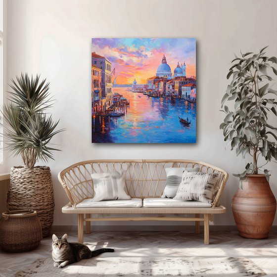 Romantic Venice at Sunset
